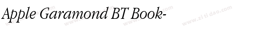 Apple Garamond BT Book字体转换